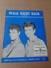 Everly Brothers - Walk Right Back - sheet music