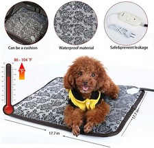 Pet Heating Pad for Cats Dogs Waterproof Electric Heating Mat Indoor Heated Bed