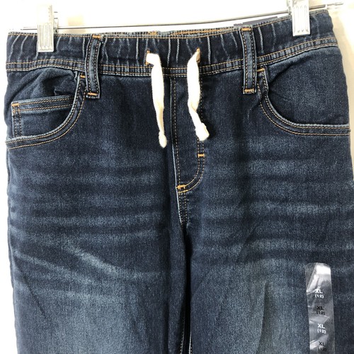 Gap Denim NWT Boys' High Stretch Slim Pull-On Drawstring Jeans Size XL (12) - Picture 2 of 12