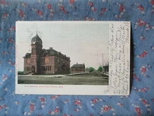 Postcard 1907 Chippewa Falls Wis High School Chippewa Falls Wis Undivided Back