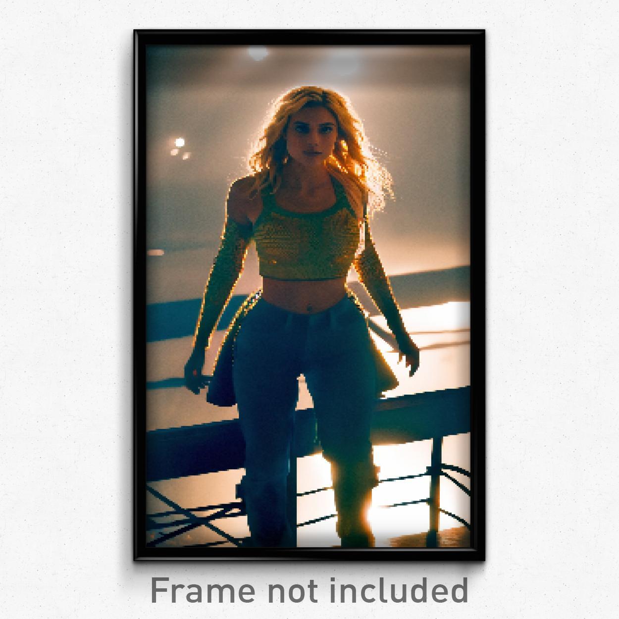 Pixel Art Poster - Gargantuan Crop (8 Bit Psychedelic Trippy Video Game Print)