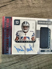 Michael Gallup Panini 2018 Rookies & Stars Freshman Orientation Jersey Auto /49