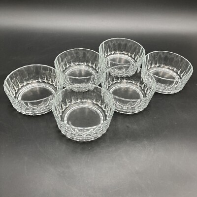 Vintage - Set of 6 Pasabahce Turkey Cut Glass Bowls - Dessert bowls
