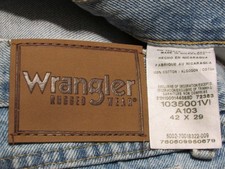 Wrangler 42x29 Vintage Indigo 35001VI Rugged Wear Relaxed Fit Work Jeans 42 x 29