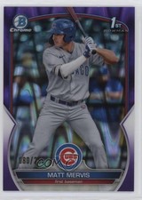 2023 Bowman Chrome Prospects Purple RayWave Refractor 80/250 Matt Mervis 6u5