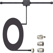 Indoor FM Radio Antenna With 4 Adapters 75 Ohm for Home Stereo Receivers