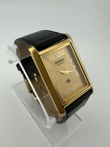 GOLD DIAL-Vintage Seiko Slim Quartz Men’s Wrist Watch