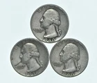 TOUGH 1936 1940 1940 Washington Quarter 90% Silver Lot *742
