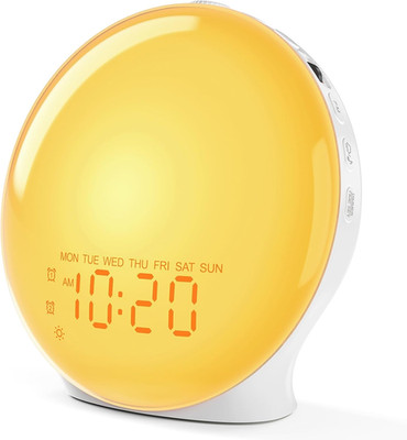 Full-Screen Wake up Light Sunrise Alarm Clocks for Bedrooms, White Noise Machine