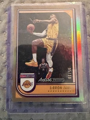 Panini 2022-23 NBA Hoops LeBron James Lakers Artist Proof #170  5/10