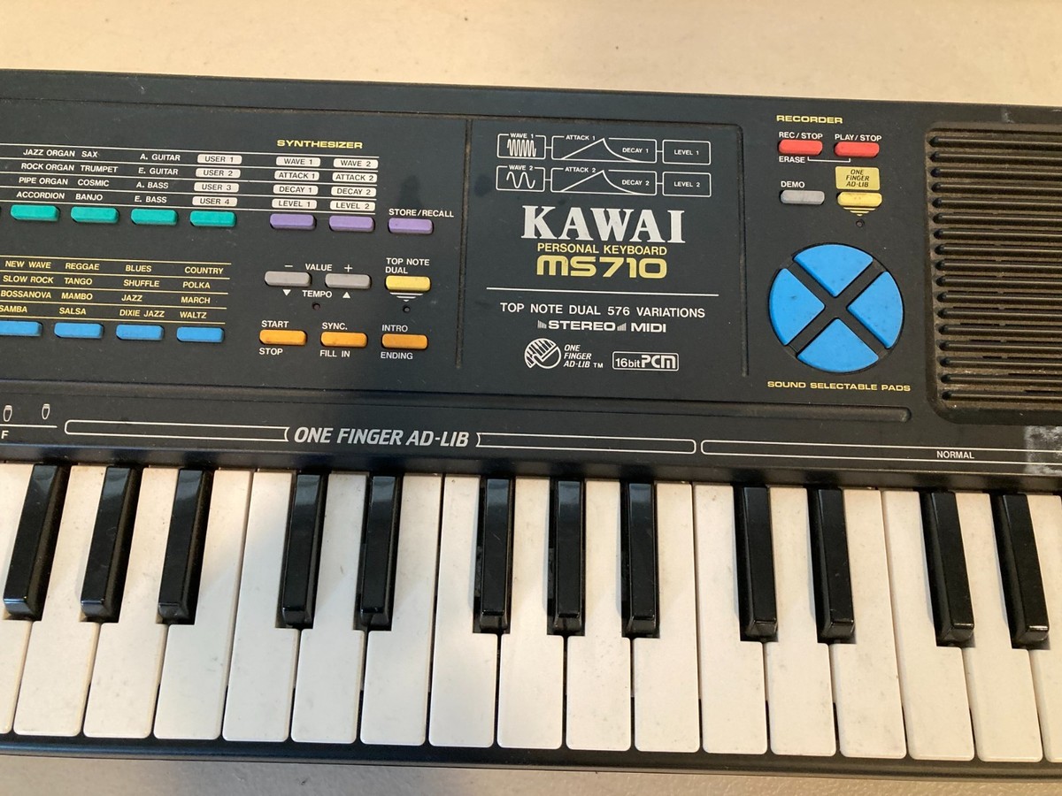 希少 70年代Kawai KF90Aジャパンビンテージ リペア済みフルオリジナル Kawai MS710 61-Key Large Portable personal Keyboard | eBay