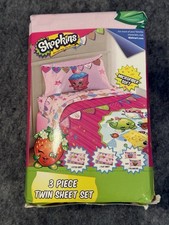 Shopkins Microfiber Soft 3 Piece Twin Sheet Set with sheets and pillow case