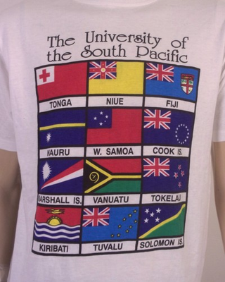 #ad #ad vintage 90s single stitch The University of the South Pacific T Shirt Flags L $19.99