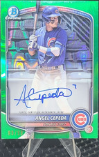 Topps 2025 Bowman Chrome Angel Cepeda #CPA-AC Green Lava Auto /99 RC