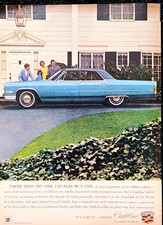 Cadillac Deville Original 1966 Vintage Print Ad Wall Art