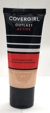NEW Covergirl Outlast Active 24 Hour Foundation SPF 20- 820 Creamy Natural