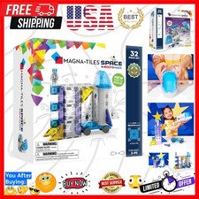 Space 32-Piece Magnetic Construction Set, The Magnetic Building Brand