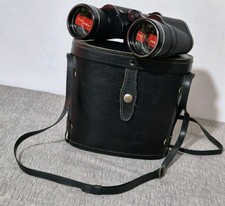 Vintage Prinzlux Binoculars 10x50 Coated Optics 26ft At 1000 Yards   Strap Case