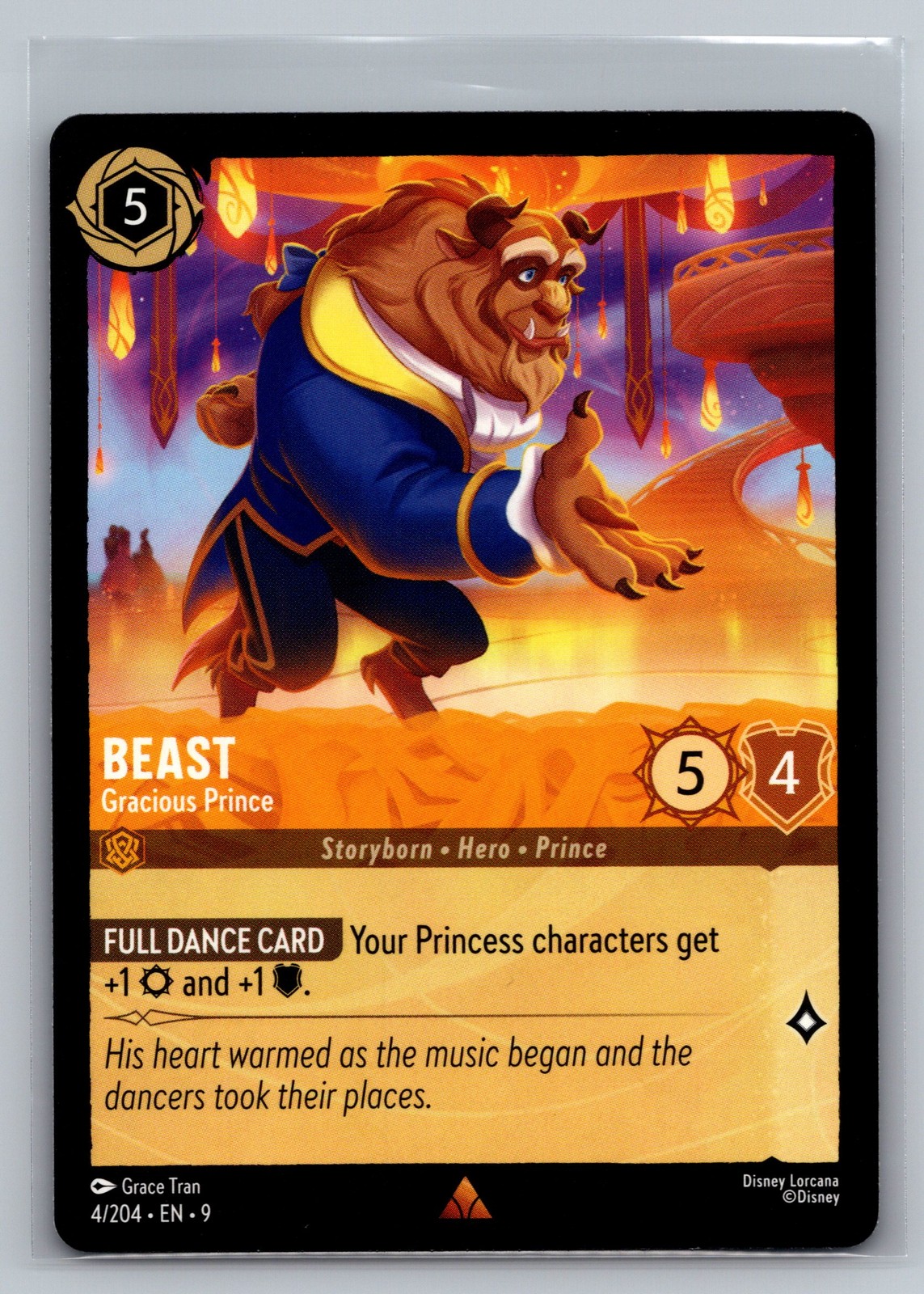Beast - Gracious Prince 4/204 Disney Lorcana Fabled Rare NM