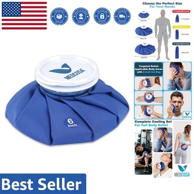 Lightweight 6'' Refillable Ice Bag - Comfortable Soft Fabric for On-the-Go Relief