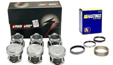 Pistons & Rings Combo Set of (6) compatible with 1996-2006 Jeep 4.0 4.0L 242 CID