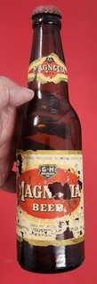 Antique Magnolia Beer Bottle With Cap! (Empty) Galveston Texas