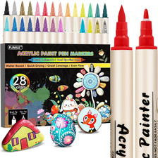 Easter Basket Stuffers Teens,28 Colors Dual Tip Acrylic Paint Markers,Scrapbooki