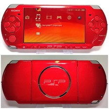 Sony PSP 3000 Console - Radiant Red 🔴 With GAMES, Official Charger, Carry Case