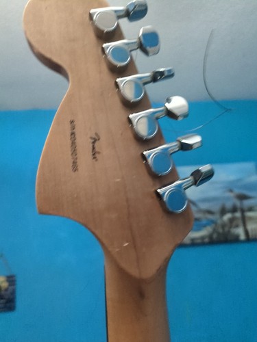 Fender Guitar Blue Mid Condition And It Sounds Really Good!!! Recommended