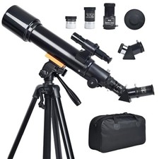 Telescope for Beginners : 70mm / 500mm Refractor 150X HD Easy Set Up