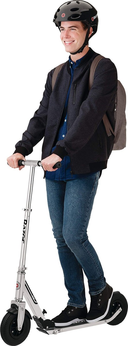 Razor A5 Air Silver Kick Scooter Foldable Aluminum Frame For Urban