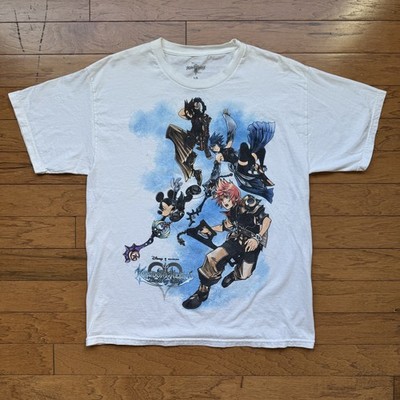Y2K Kingdom Hearts Birth by Sleep Promo White T-Shirt Disney Square Enix Large
