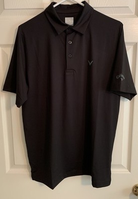 CALLAWAY Opti-Dri Swing Tech Mens Black S/S Golf Polo Shirt   L   XL   NWT