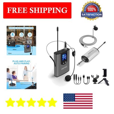 Omnidirectional Wireless Microphone System with Bodypack Transmitter & Receiver