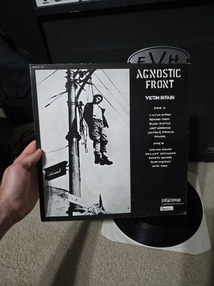 Agnostic Front Victim In Pain Lp Vinyl 1985 OG Early Press Gatefold VG+/EX Wax - Image 3 of 4