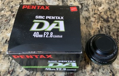 Pentax SMC DA 40mm f/2.8 Limited Pancake Lens Pentax K Mount, Mint condition!