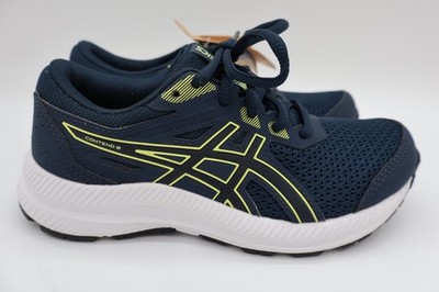 ASICS Contend 8 GS Kids Sneaker Size 1 French Blue Glow Yellow NWT