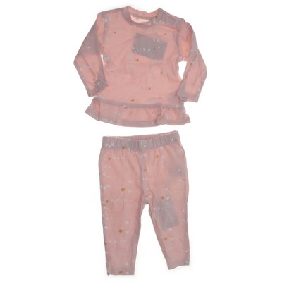 Prénatal, Pyjama, Größe: 68, Bio-Baumwolle, Pink/Weiß/Gelb #ftK