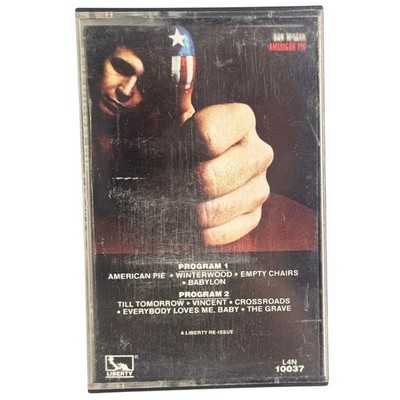 Don McLean American Pie Liberty Records Cassette Tape L4N 10037