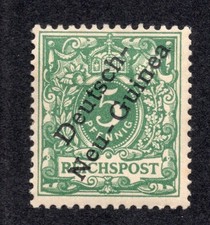 German New Guinea 1897 5pf green Overprint, Scott 2 MH, value = $5.50