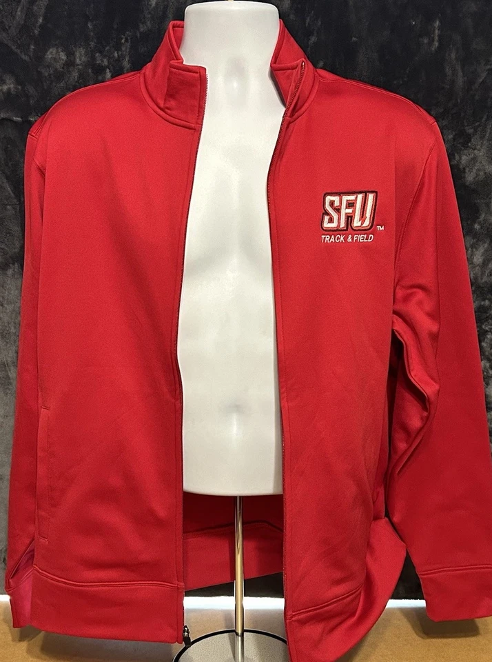 Saint Francis University Track And Field SFU Full Zip Jacket Men Medium Red - Image 4 of 4