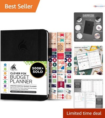 Budget Planner Notebook Black A5 Expense Tracker Monthly Finance Organizer