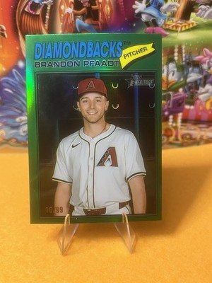 2026 Topps Heritage Brandon Pfaadt Chrome Green Bordered /99 - Diamondbacks