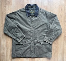 Vintage Timberland Weathergear Large Jacket Leather Collar Barn Field VGC