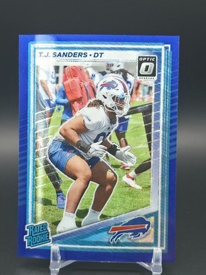 2025 Donruss Optic Blue Scope Rated Rookie TJ Sanders RC #226 Buffalo Bills
