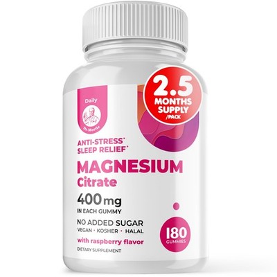 Dr. Moritz Magnesium Gummies for Adults - Low-Sugar 400 mg - Supports restful...