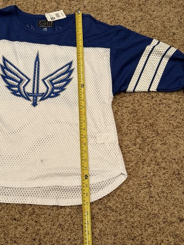 GIII Sports by Carl Banks XFL St Louis Battlehawks Jersey Large Blue White. NWT - Picture 6 of 8