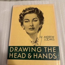 Drawing the Head and Hands by Loomis, Andrew,hardcover vintage 1960 edition/T96