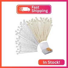 600 Pieces 2 Inch Flat Eye Pins for Jewelry Making DIY, Straight Eye Pins Jewelr