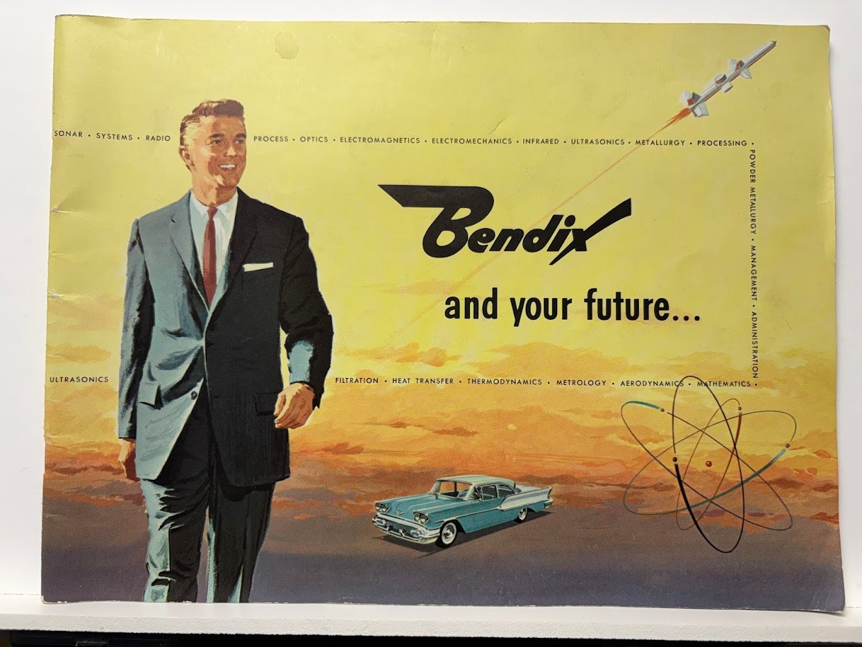 Vtg Bendix Aviation Corp Catalog 1950s? Engineer Recruiting Rockets Computers